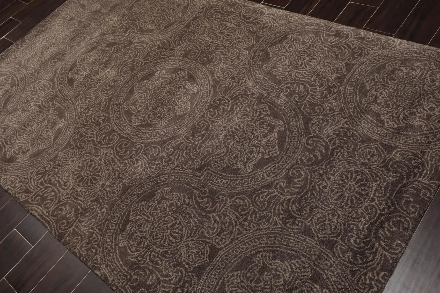 5' x 8' Handmade 100% Wool Patterned Transitional Oriental Area Rug Brown-2