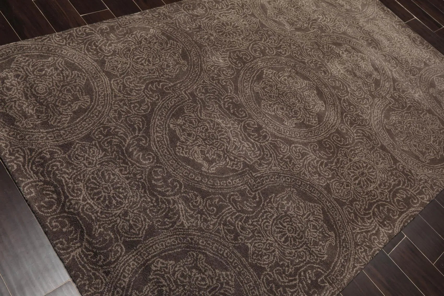 5' x 8' Handmade 100% Wool Patterned Transitional Oriental Area Rug Brown-3
