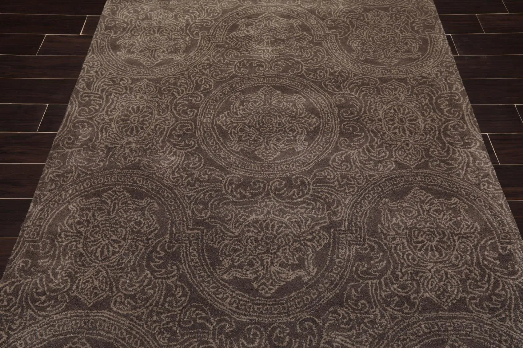 5' x 8' Handmade 100% Wool Patterned Transitional Oriental Area Rug Brown-4