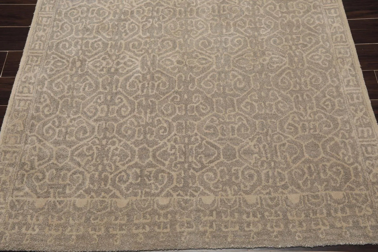 5' x 8' Handmade 100% Wool Patterned Traditional Oriental Area Rug Gray-4