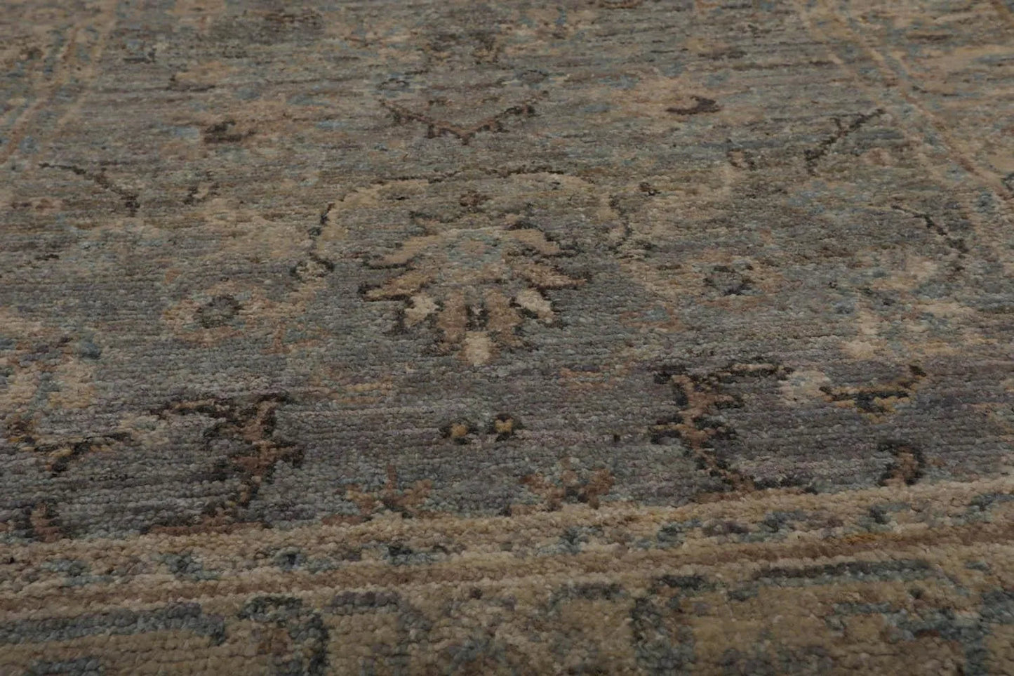 Muted Afghan Oushak Vegetable Dyes 3’ x 5’ Hand Knotted Wool Area Rug Gray-3