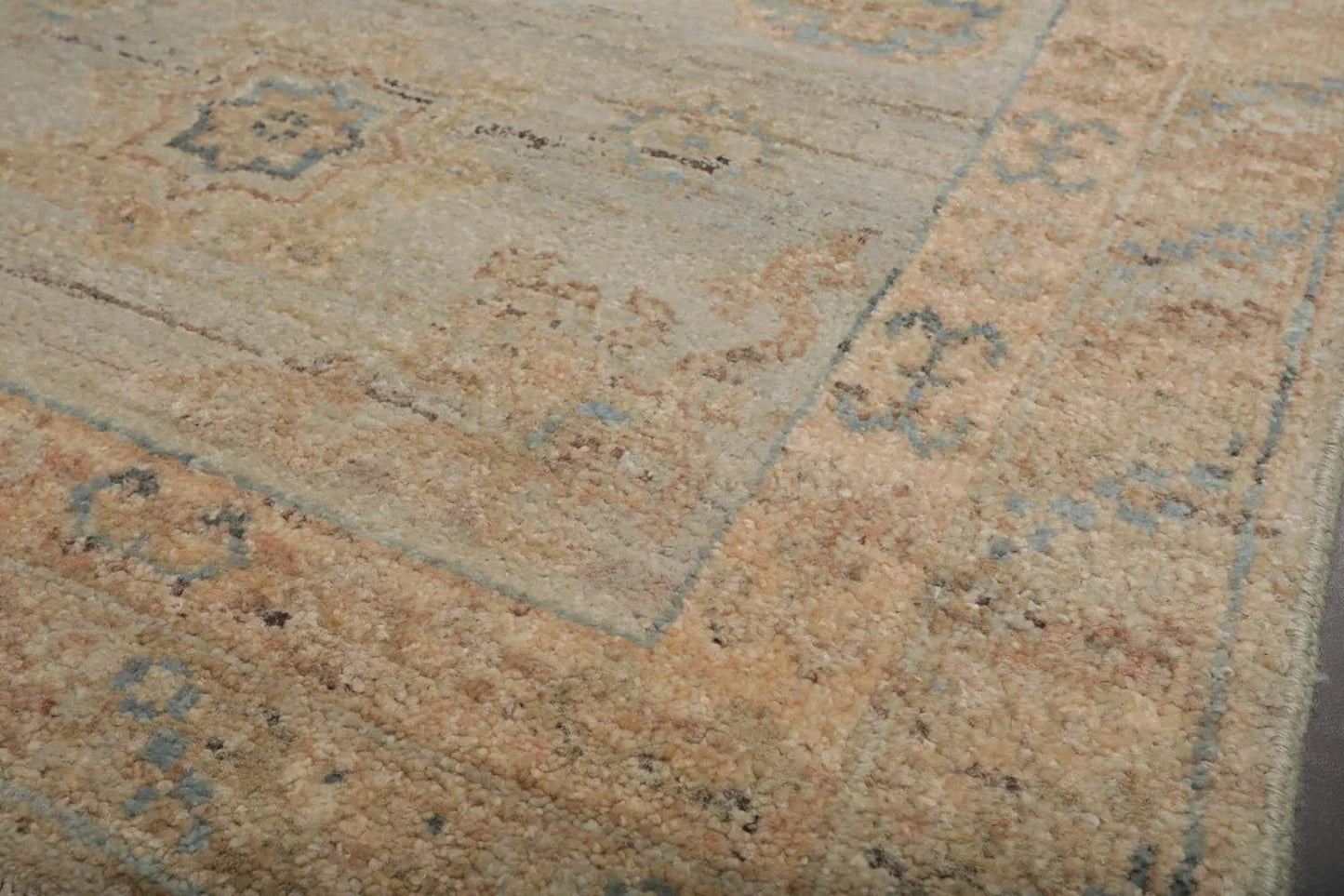 Muted Afghan Oushak Vegetable Dyes 3’ x 5’ Hand Knotted Wool Area Rug Mint-4