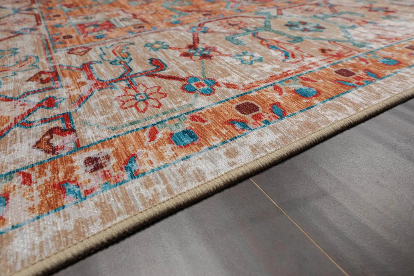 LoomBloom Multi Sizes Beige Machine Made Traditional Medallion Flatweave Polyester Oriental Area Rug-4