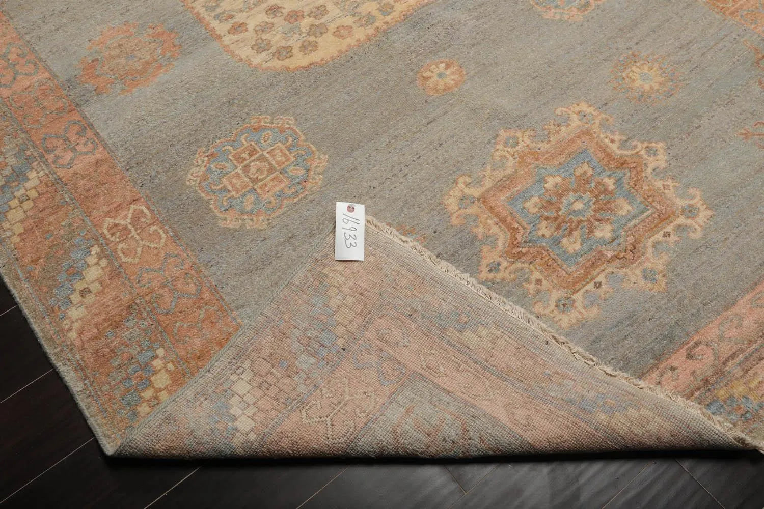Muted Afghan Oushak Vegetable Dyes Mint 6x9 Traditional Wool Area Rug-3
