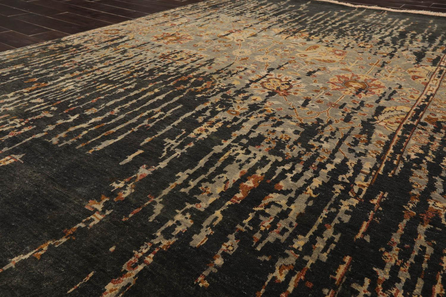 LoomBloom 6'0''x8'8" Dark Forest Green Hand Knotted Traditional Oushak Wool Oriental Area Rug-4