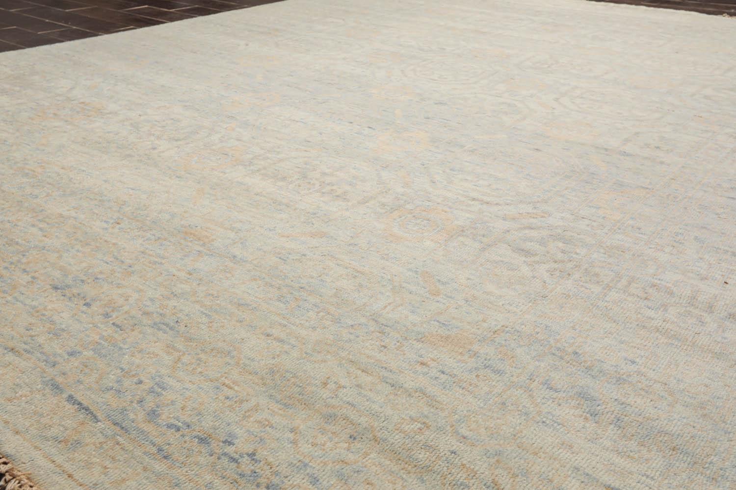 LoomBloom 7'10''x9'10" Gray Hand Knotted Transitional Oushak Wool Oriental Area Rug-3