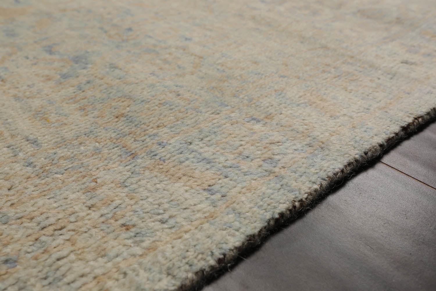 LoomBloom 7'10''x9'10" Gray Hand Knotted Transitional Oushak Wool Oriental Area Rug-2