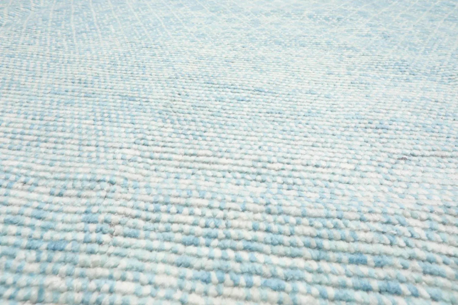 LoomBloom 9'x12'3" Ivory Hand Knotted Contemporary Ribbed Wool Oriental Area Rug-4