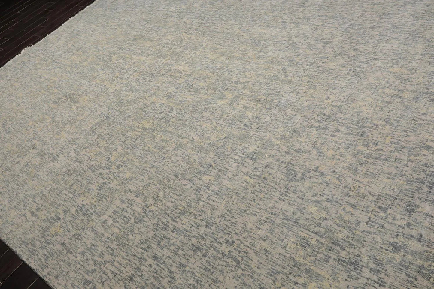 9x12 Gray, Slate Hand Knotted 100% Wool Sherpa Design Tibetan Oriental Area Rug-3