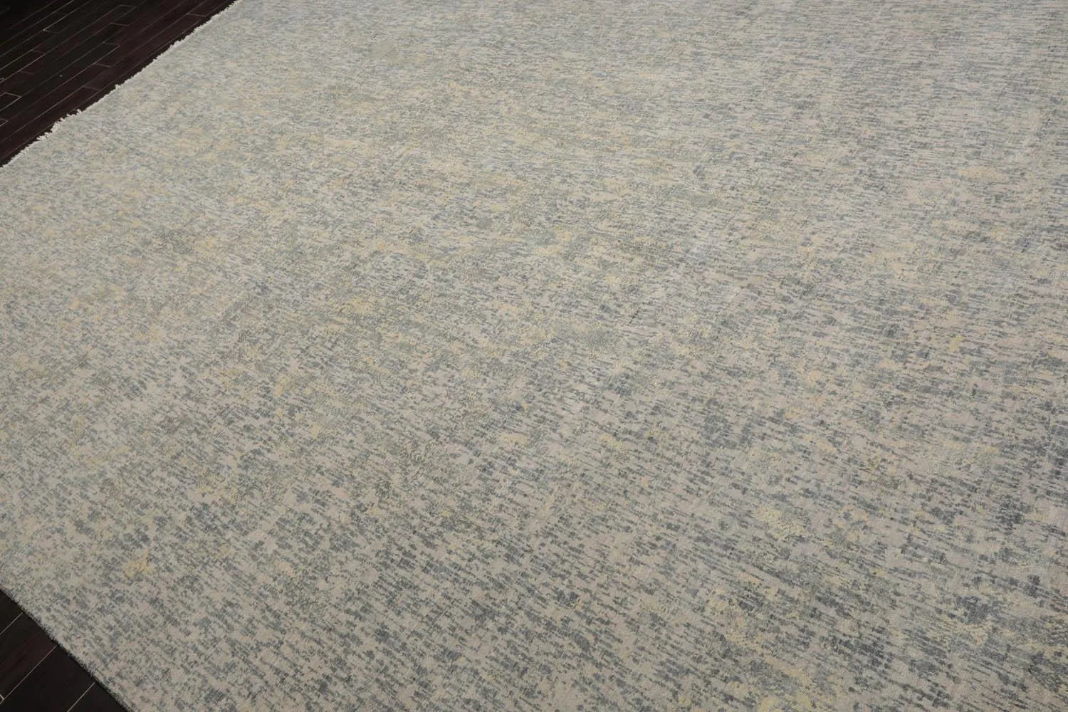 9x12 Gray, Slate Hand Knotted 100% Wool Sherpa Design Tibetan Oriental Area Rug-3