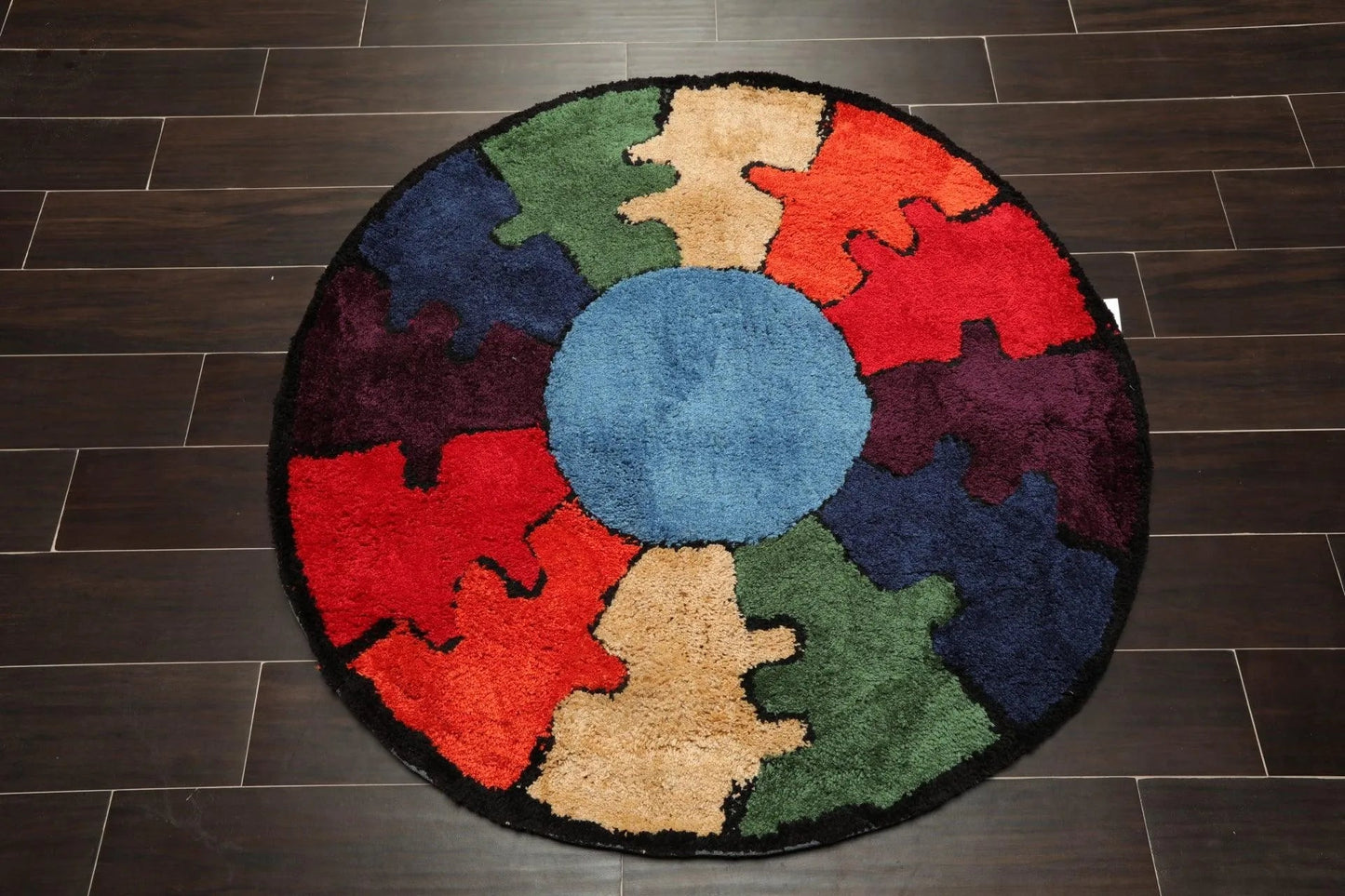 4' x4' Round Oriental Area Persian Rug-1