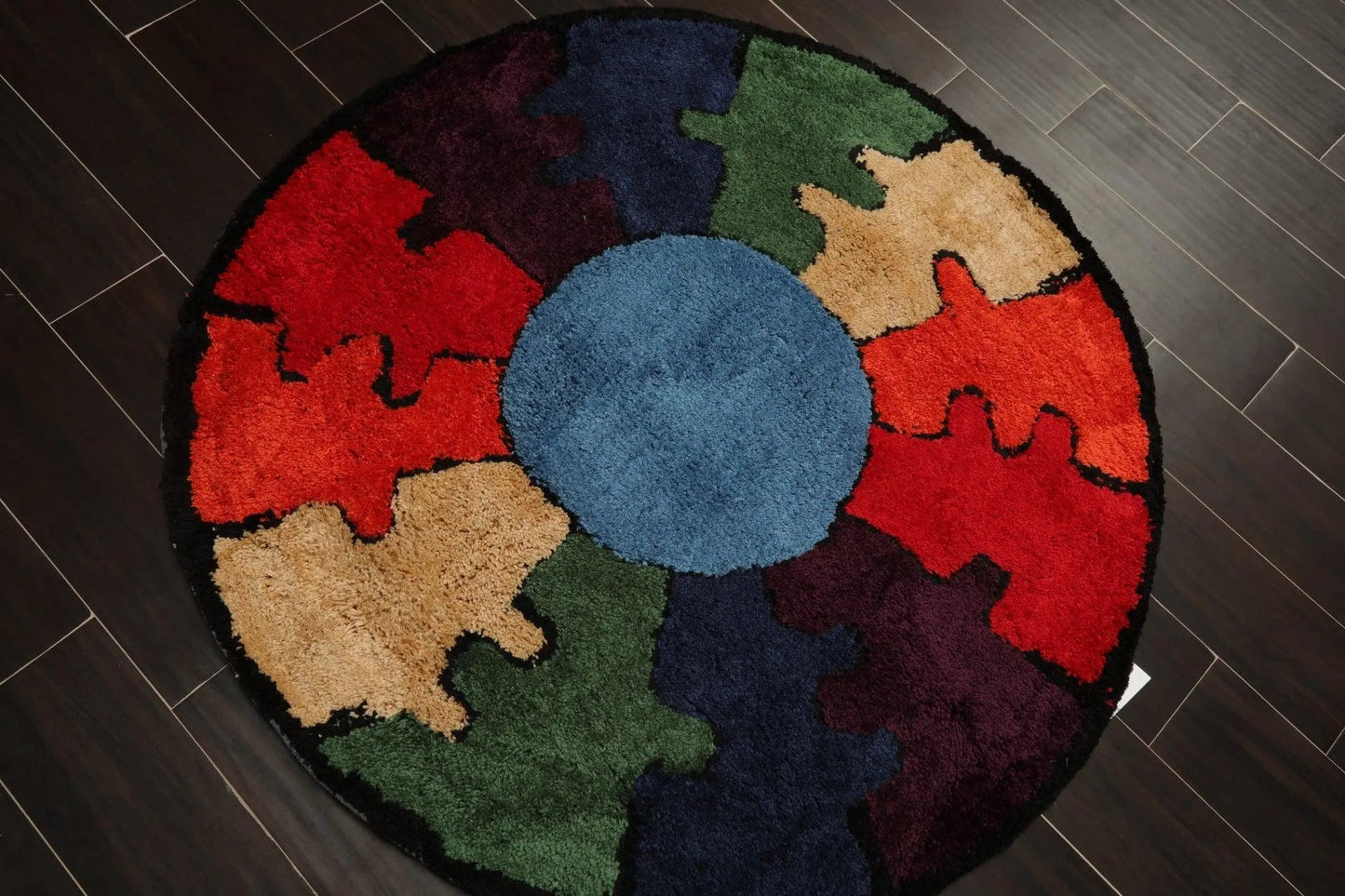 4' x4' Round Oriental Area Persian Rug-3