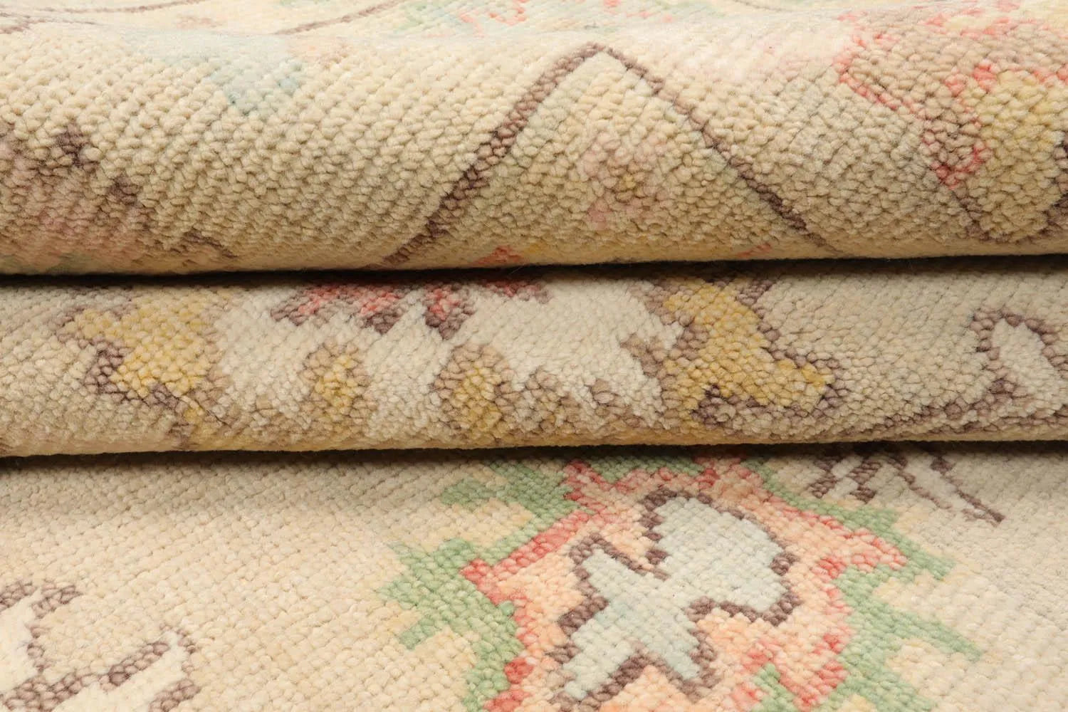 LoomBloom Multi Size Beige Hand Knotted Arts & Crafts/Mission Oushak Wool Oriental Area Rug-4