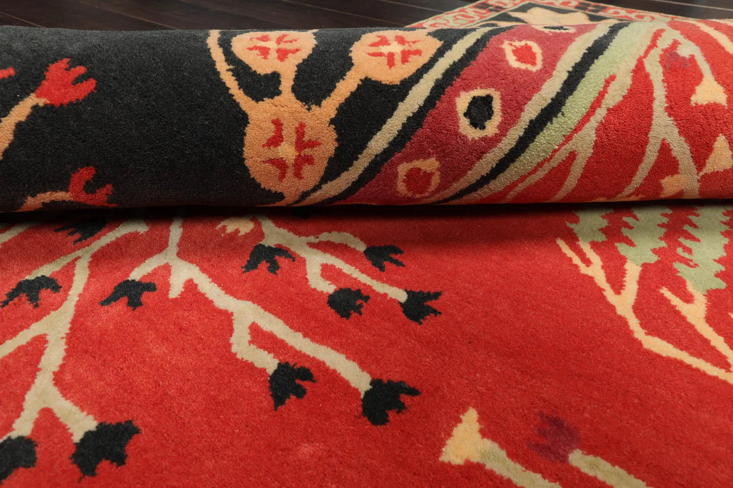 LoomBloom Multi Coral Hand Tufted Transitional Art & Crafts Wool Oriental Area Rug-3