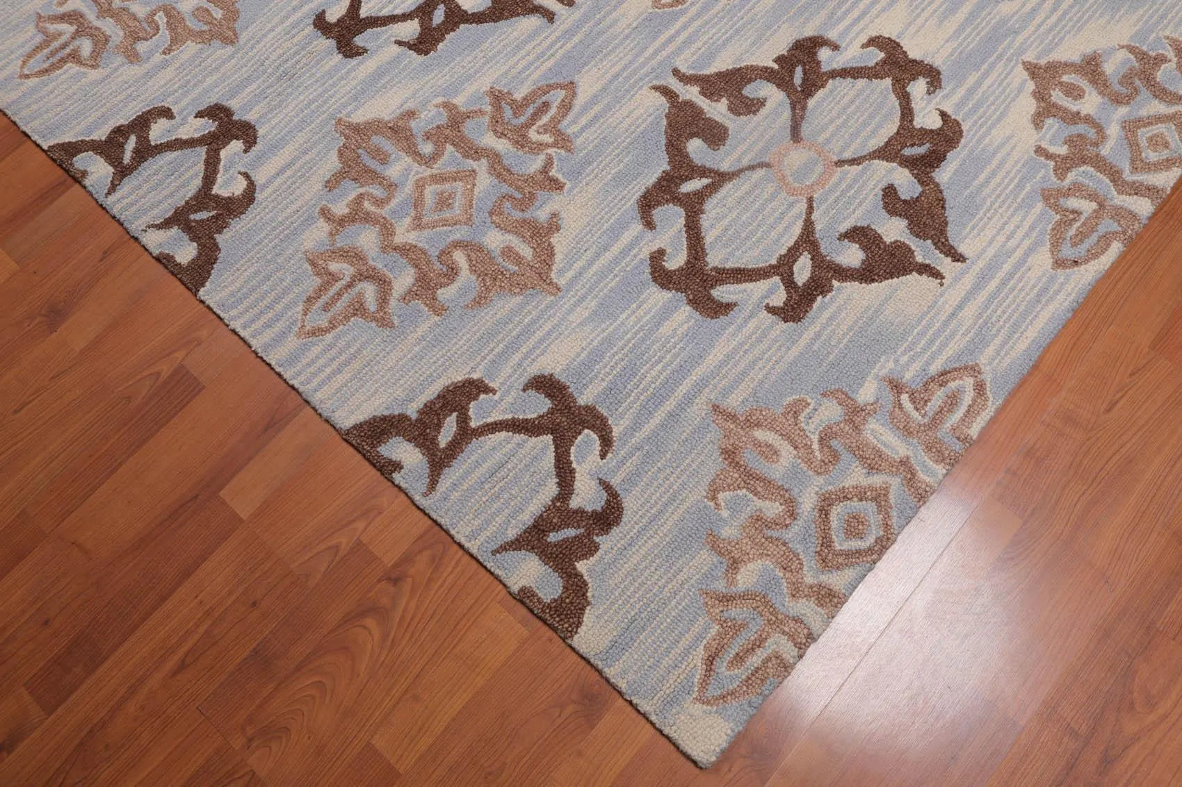 5' x 8' Handmade Loop Pile 100% Wool Traditional Oriental Area rug Beige-4