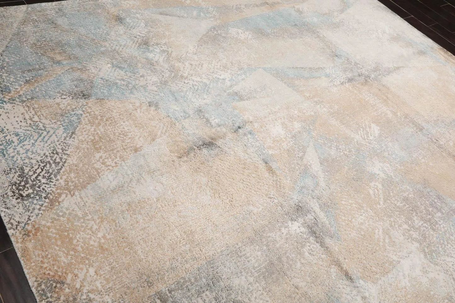 8’ x 10’ Hand Knotted Wool & Silk Tibetan Sherpa Oriental Area Rug Beige-3