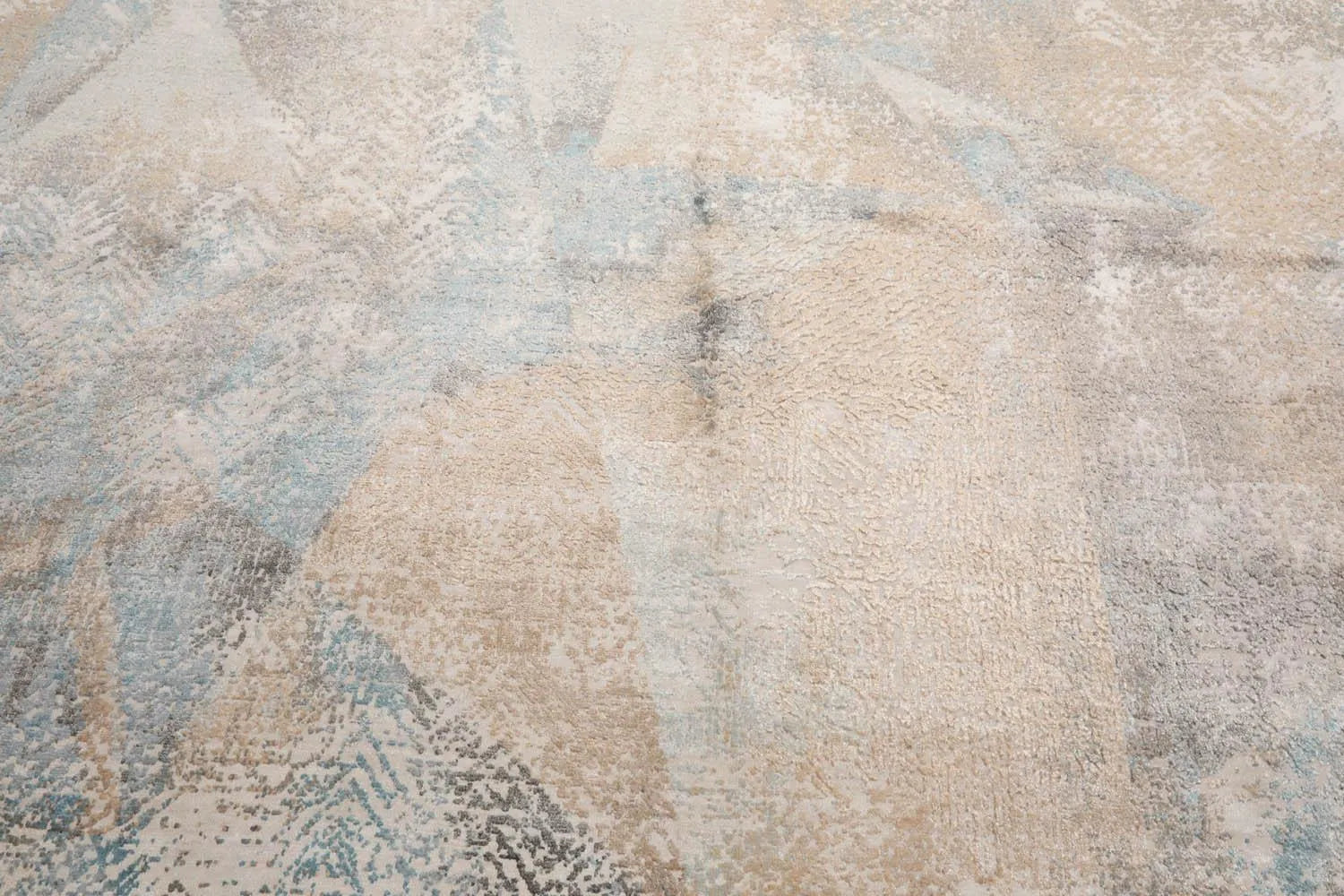 8’ x 10’ Hand Knotted Wool & Silk Tibetan Sherpa Oriental Area Rug Beige-4