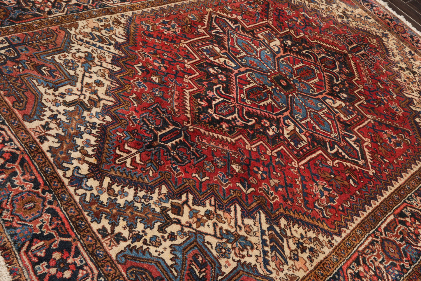 6'10" x 9'4" Hand Knotted Herizz 100% Wool Traditional Oriental Area Rug Rust-4