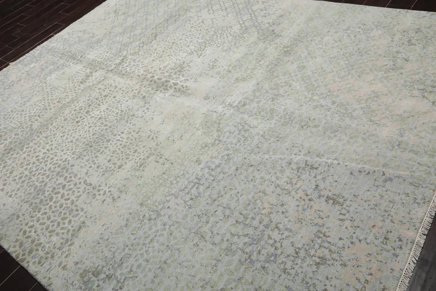 8’ x 10’ Hand Knotted Wool & Silk Tibetan Sherpa Oriental Area Rug Beige-2