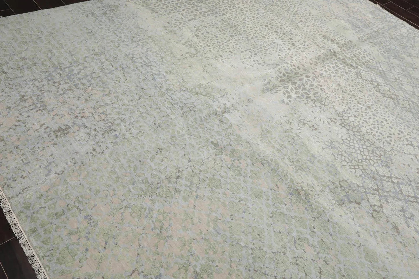 8’ x 10’ Hand Knotted Wool & Silk Tibetan Sherpa Oriental Area Rug Beige-3