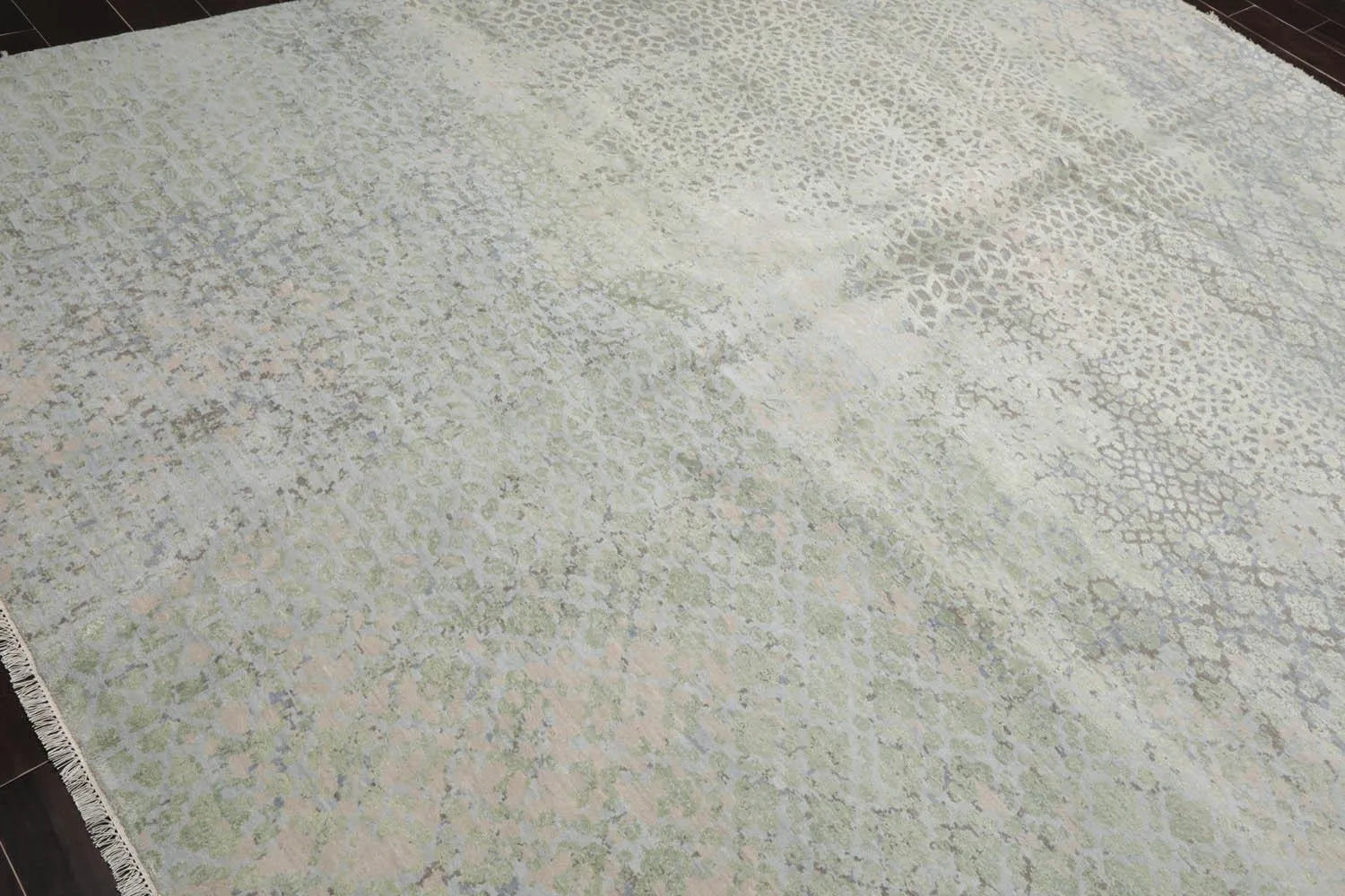 8’ x 10’ Hand Knotted Wool & Silk Tibetan Sherpa Oriental Area Rug Beige-3