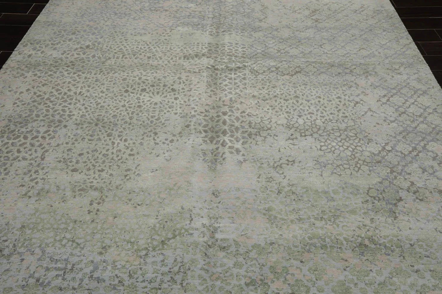 8’ x 10’ Hand Knotted Wool & Silk Tibetan Sherpa Oriental Area Rug Beige-4