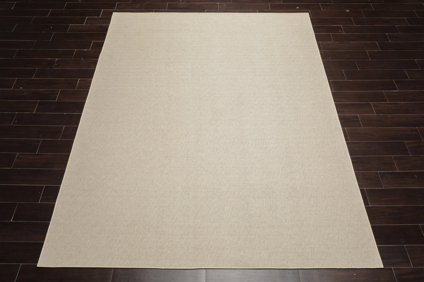 LoomBloom Multi Sizes Beige Hand Woven Contemporary Herringbone New Zealand Wool Oriental Area Rug-4