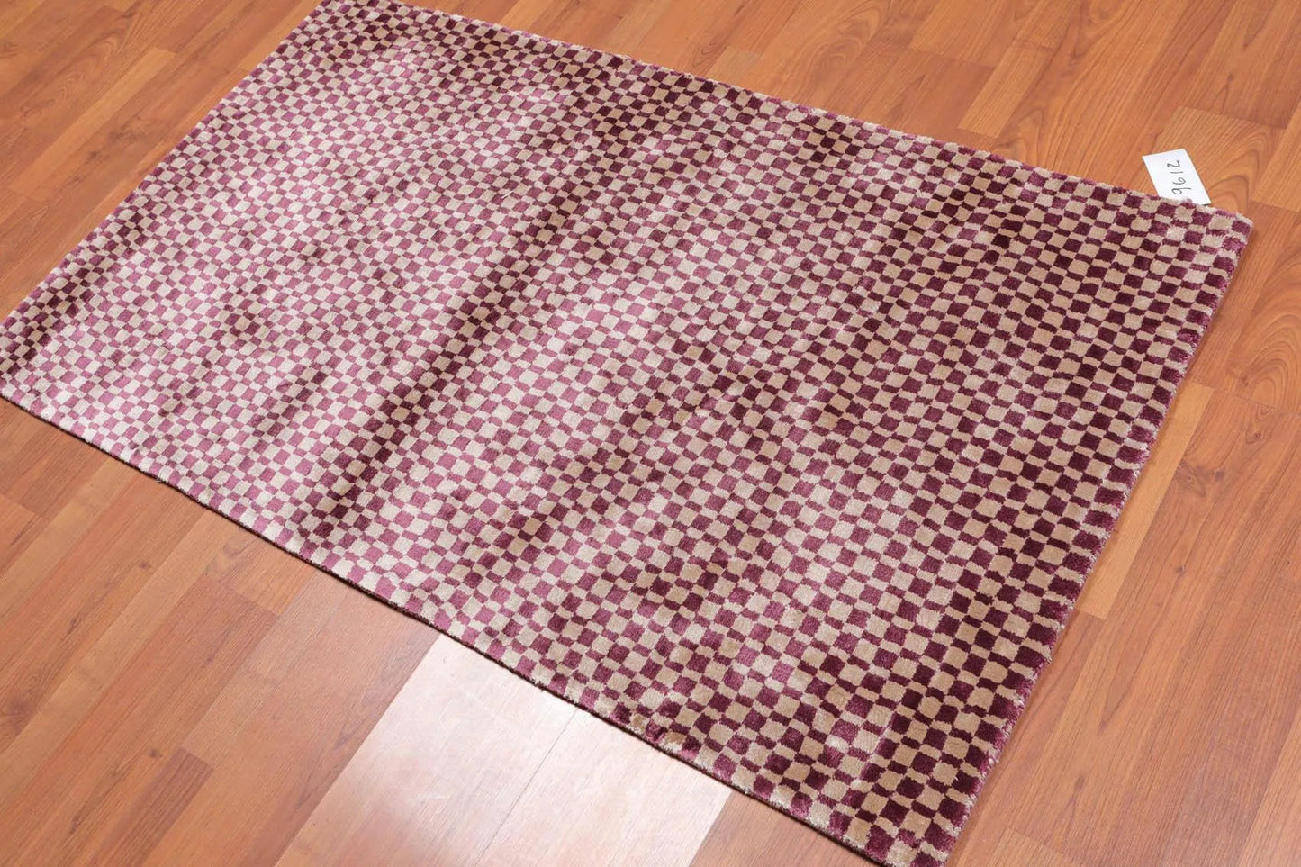 3’ x 5' Handmade Graphic 100% Bamboo silk Traditional Oriental Area rug Purple-0