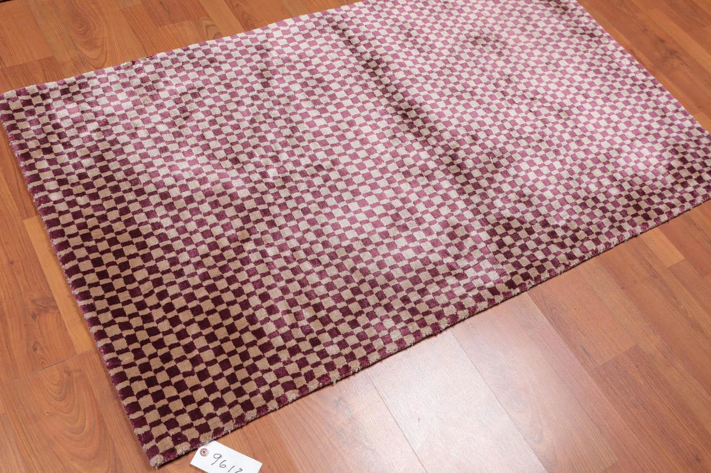 3’ x 5' Handmade Graphic 100% Bamboo silk Traditional Oriental Area rug Purple-1