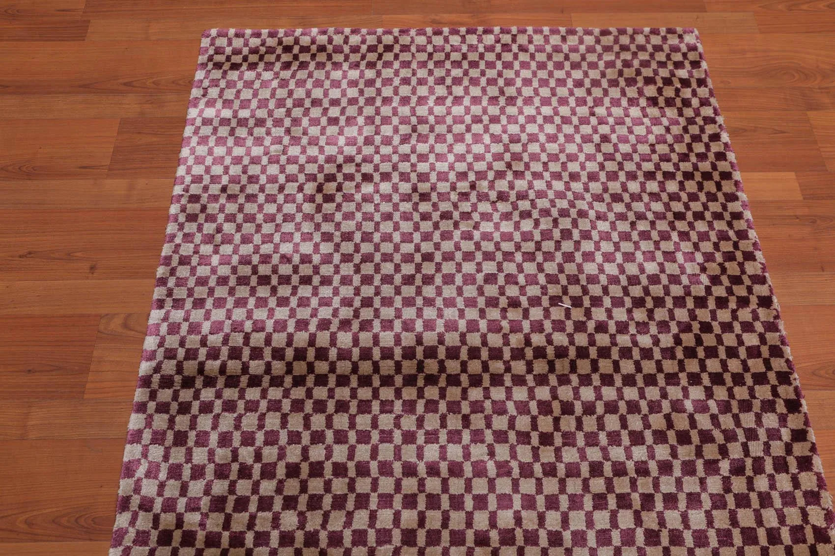 3’ x 5' Handmade Graphic 100% Bamboo silk Traditional Oriental Area rug Purple-2