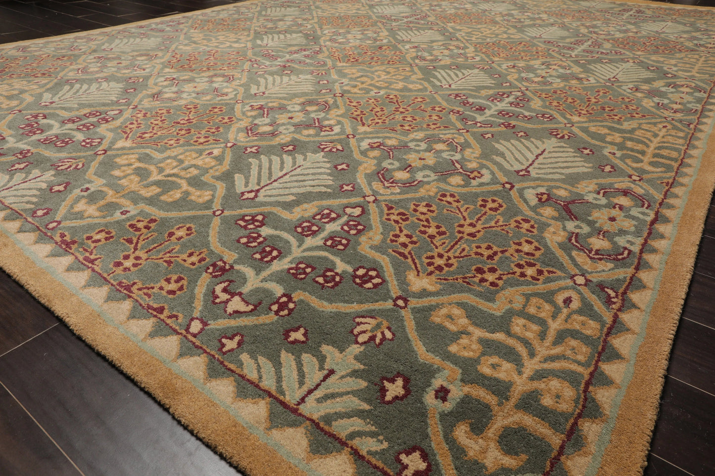 LoomBloom Multi Size Celadon Hand Tufted Traditional 100% Wool Oriental Area Rug-4