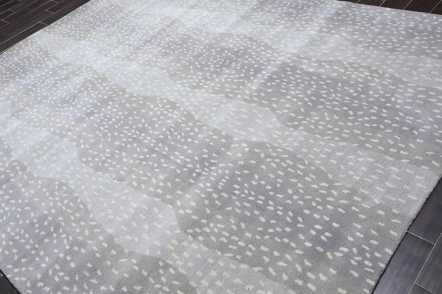 Multi Size Gray, Ivory Hand Tufted Handmade 100% Wool Animal Print Antelope Oriental Area Rug-3