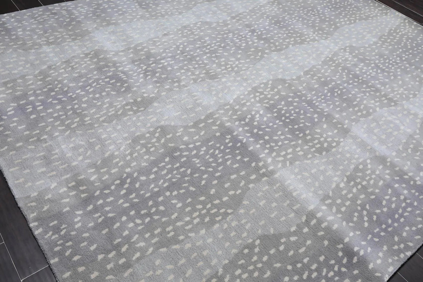 Multi Size Gray, Ivory Hand Tufted Handmade 100% Wool Animal Print Antelope Oriental Area Rug-4