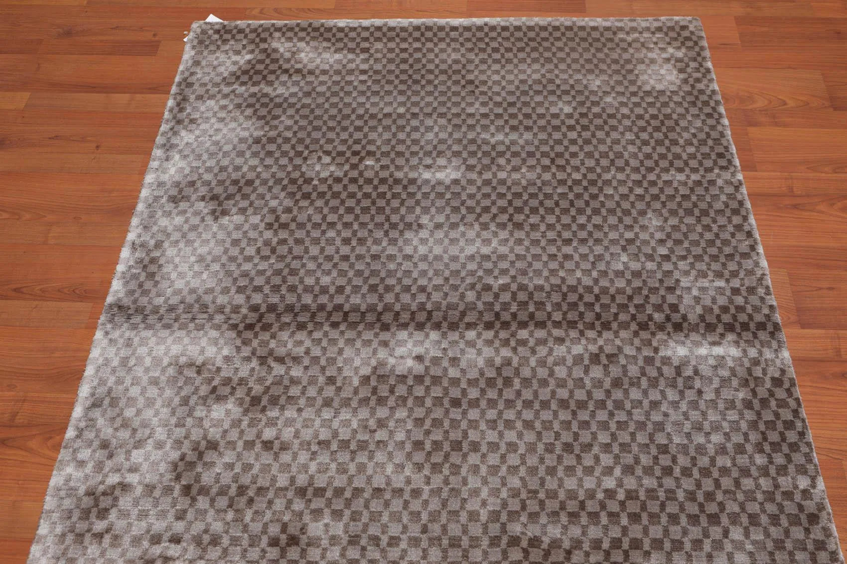 4’ x 6' Handmade Graphic 100% Bamboo silk Traditional Oriental Area rug Gray-2