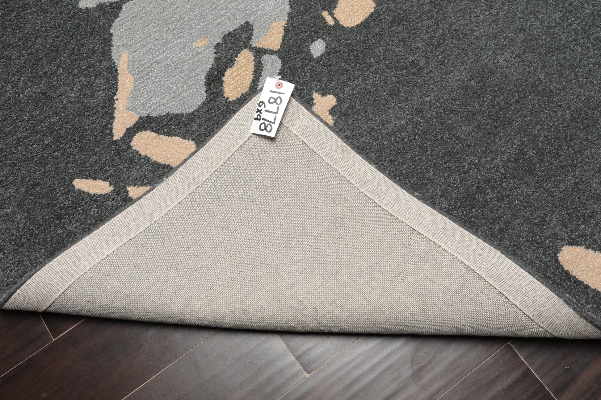 LoomBloom Multi Size Slate Gray Hand Tufted Modern Abstract 100% Wool & Bamboo Silk Oriental Area Rug-3