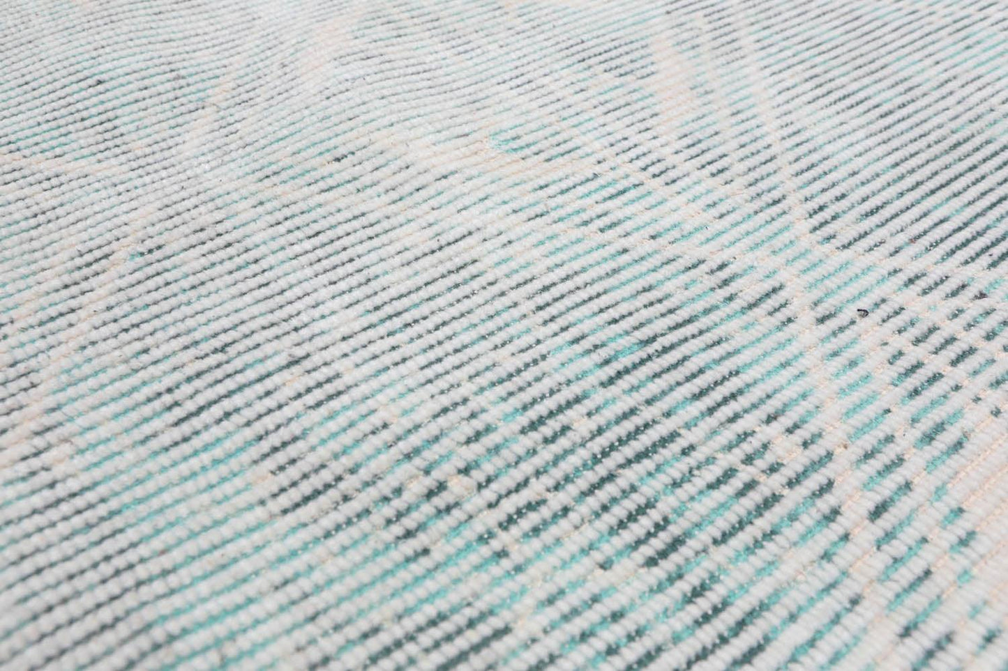 5' x 6’9" Handmade 100% Wool Area rug Modern Ivory-4