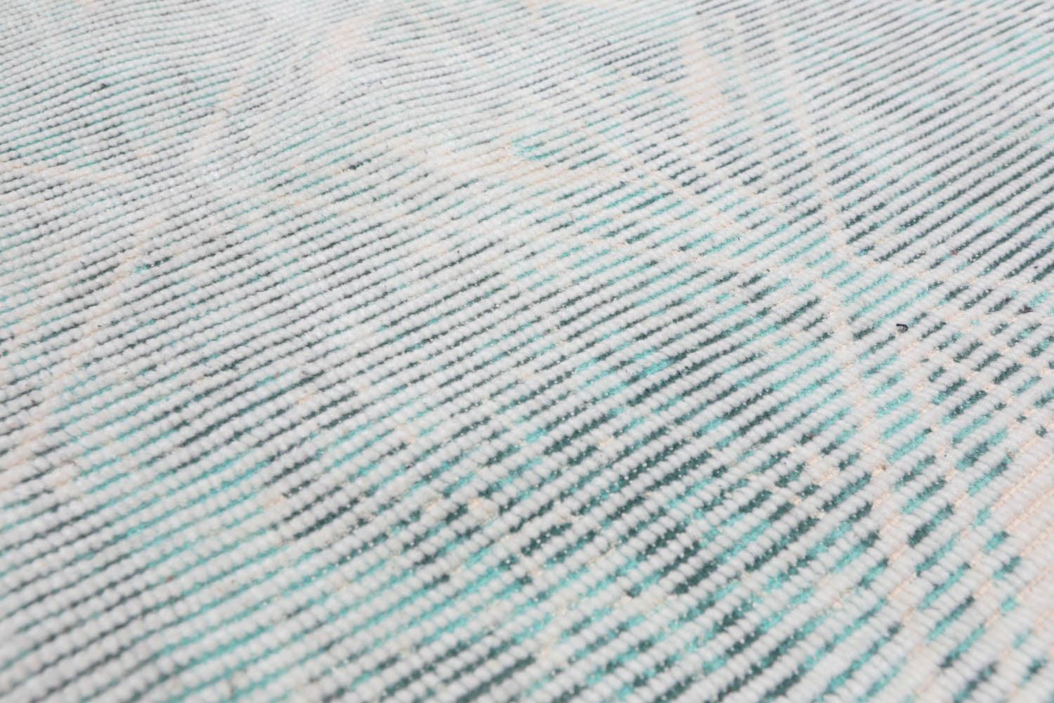 5' x 6’9" Handmade 100% Wool Area rug Modern Ivory-4