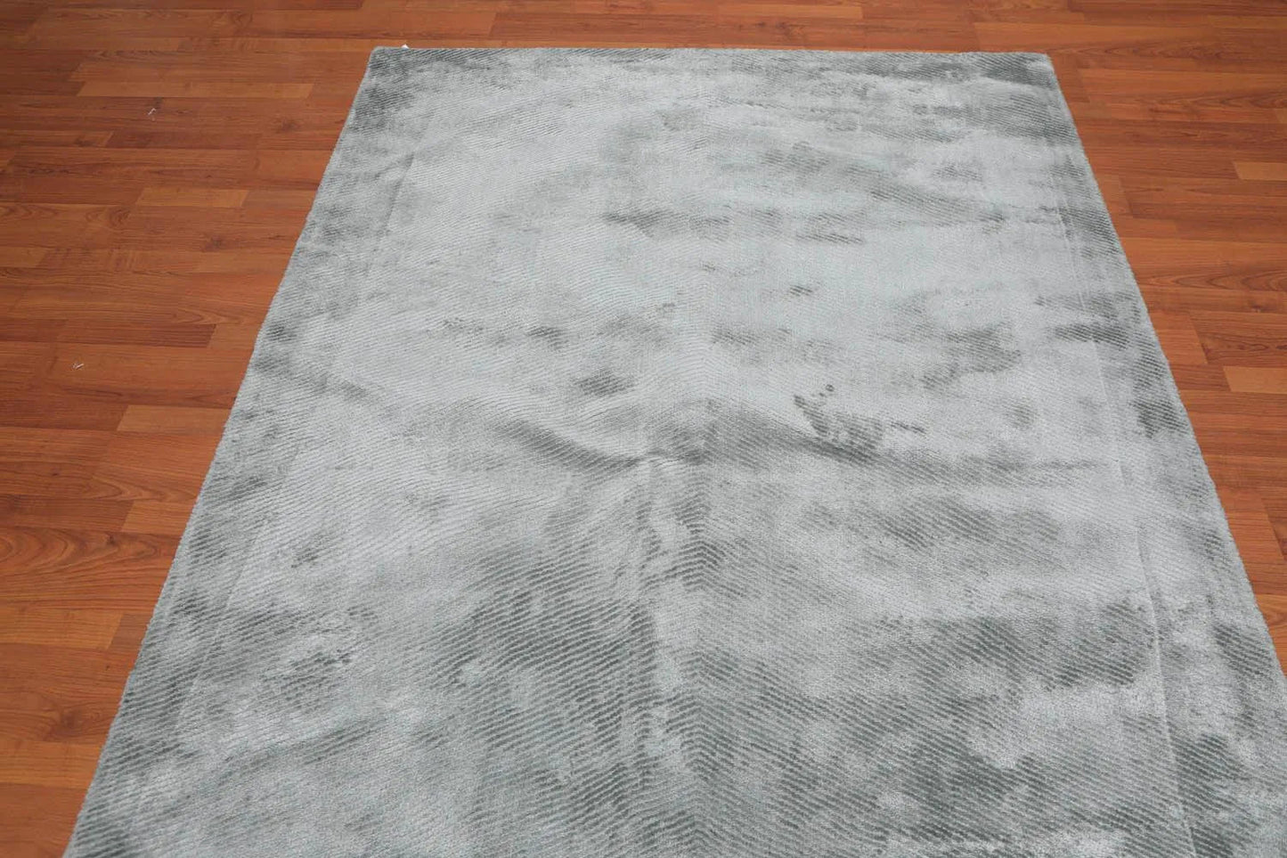 5' x 7' Handmade Loop & Cut Pile 100% Bamboo silk Moden Area rug Aqua-3