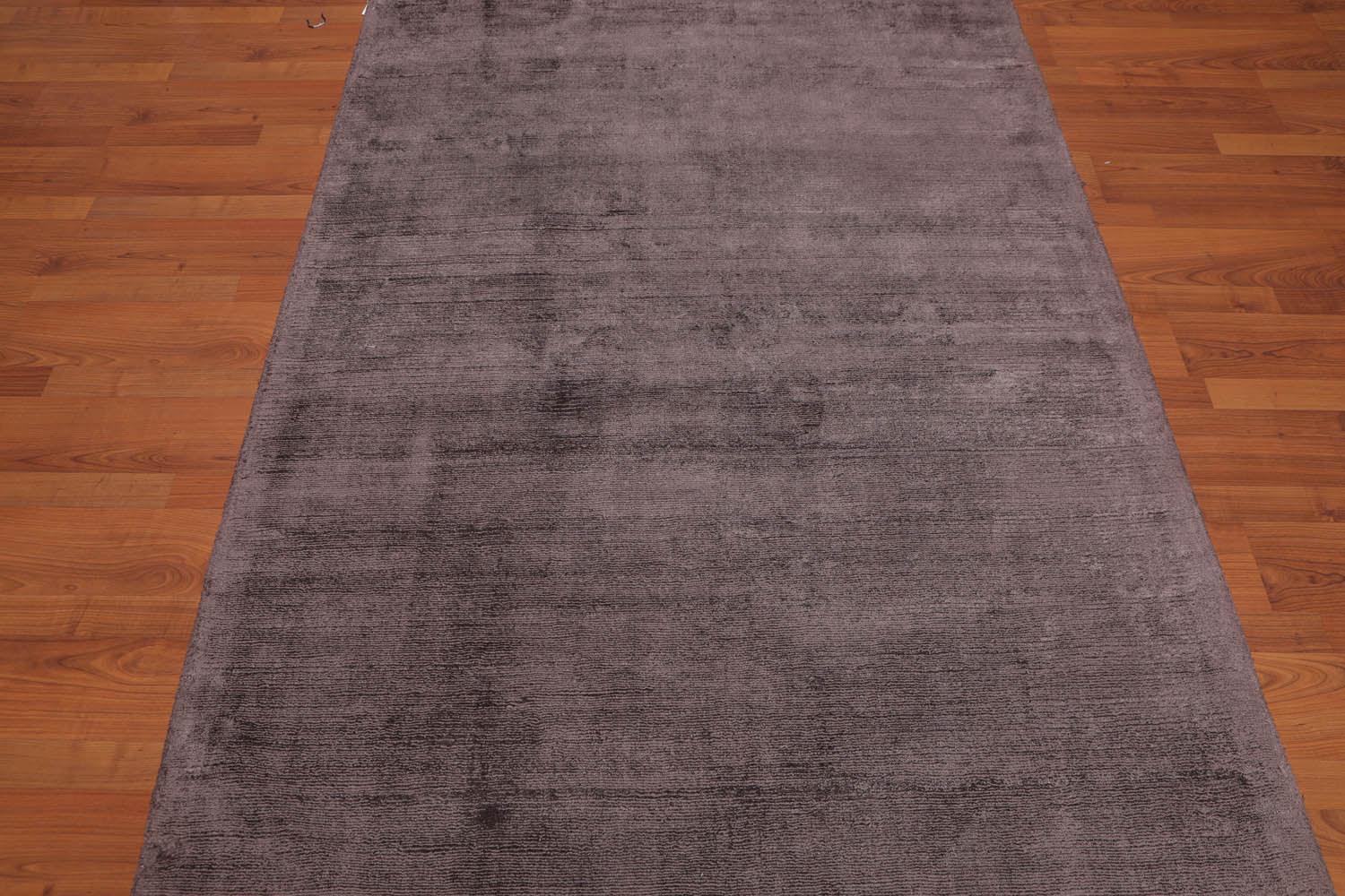 4'6x6'10" Handmade Viscose  Loop N Cut Textured Pile Oriental Area Rug Brown Color-2