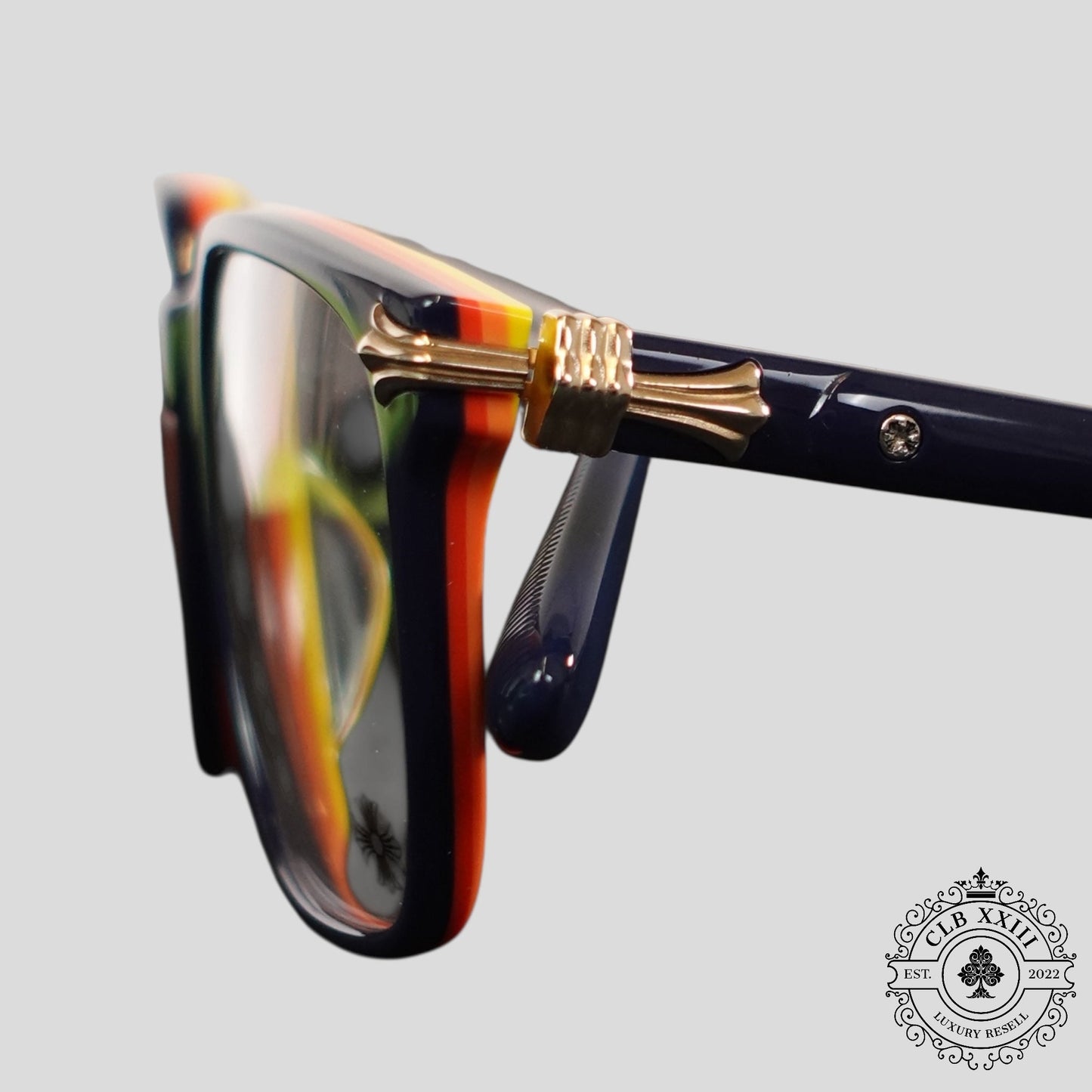 Chrome Hearts Thirst Trap Glasses in Navy/Multicolor