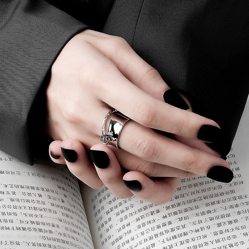 Silver Color Fashion Round Shape Silver Ring Open Finger Ring For Women Party Jewelry Gift Trend