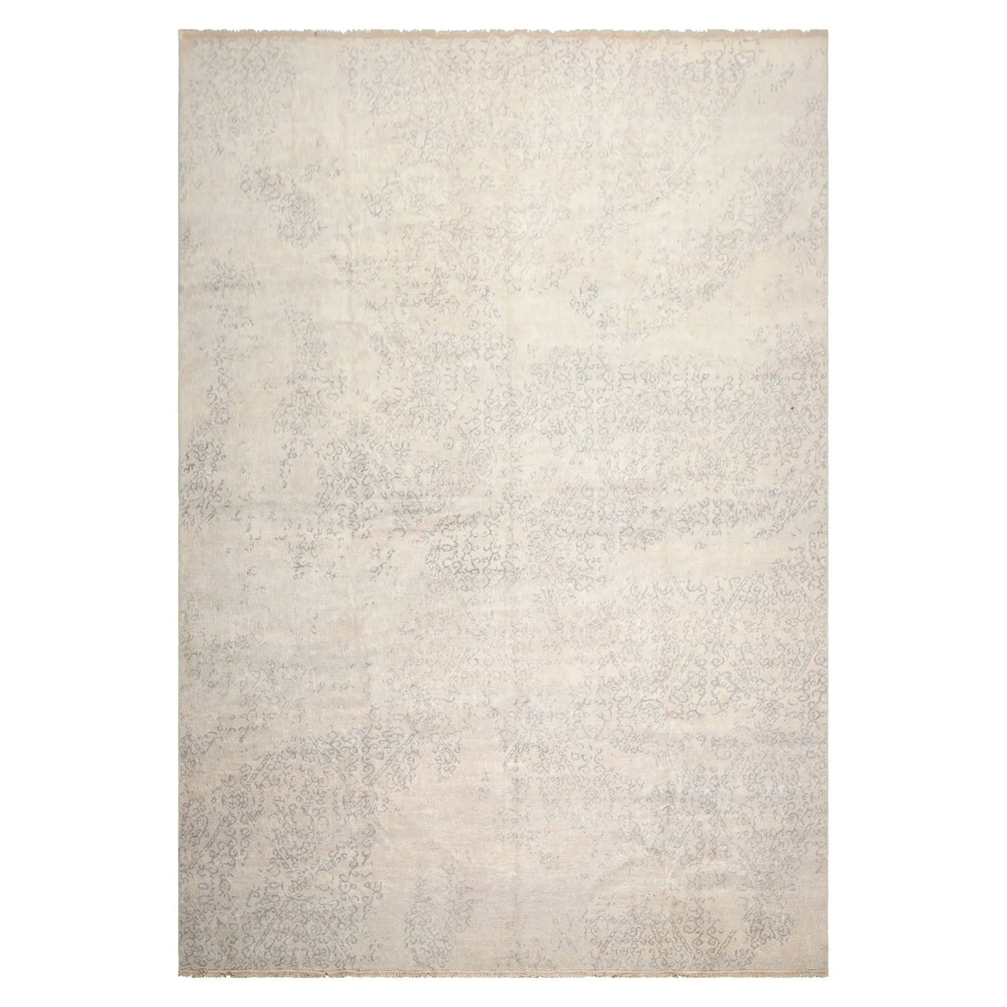 8'11"x 11'11" Hand Knotted Wool Antiqued Turkish weave Area Rug Muted Tone on Tone Gray-1