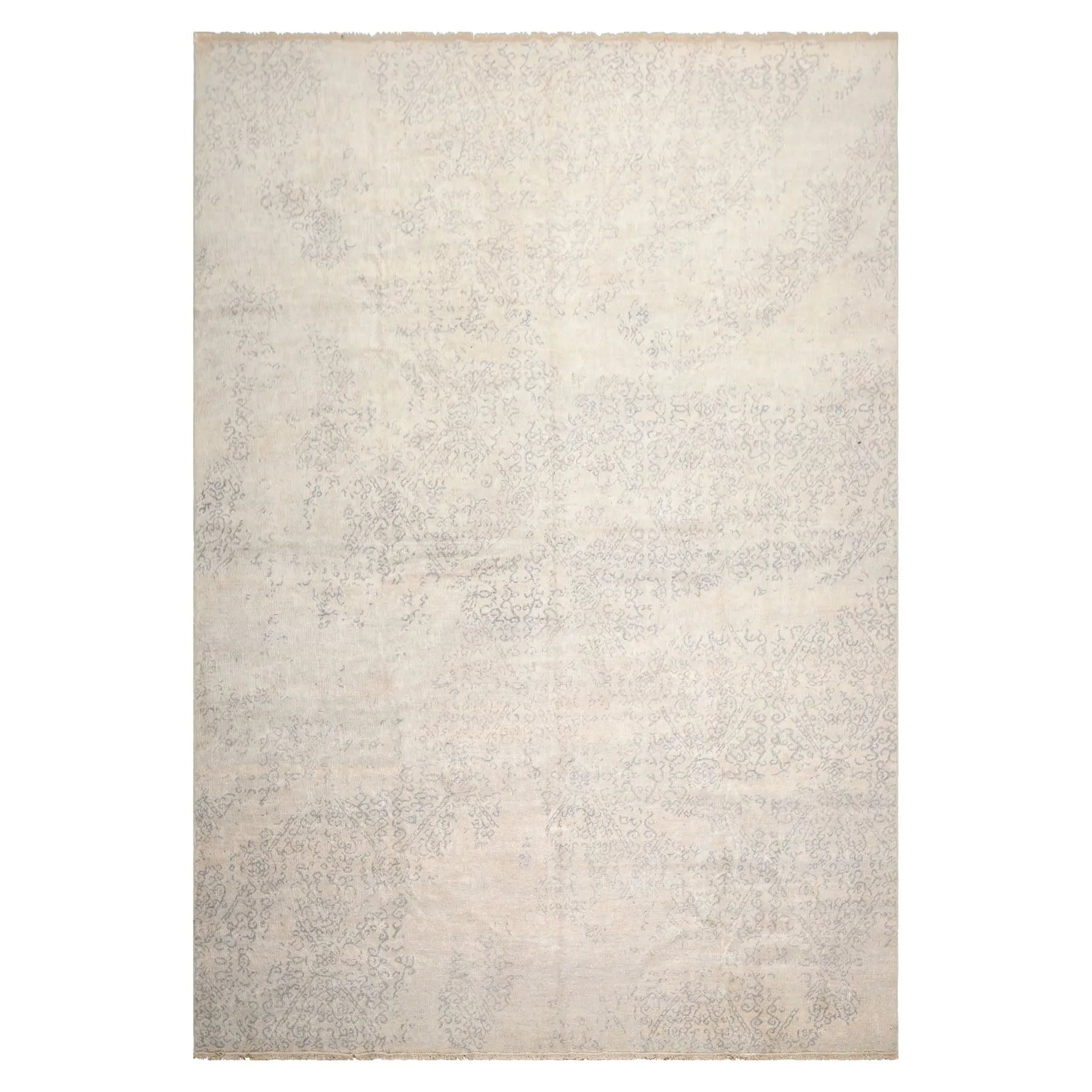 8'11"x 11'11" Hand Knotted Wool Antiqued Turkish weave Area Rug Muted Tone on Tone Gray-1