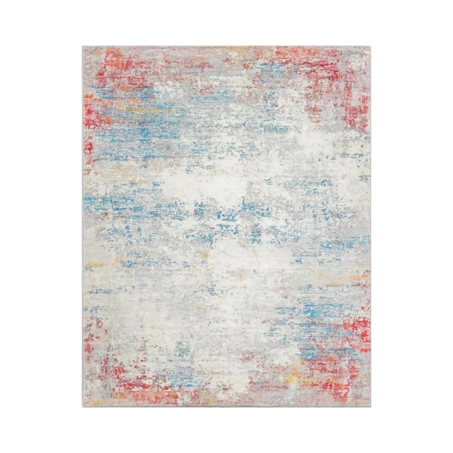 LoomBloom Multi Sizes Beige Machine Made Contemporary/ Abstract Abstract Flatweave Polyester Oriental Area Rug-1