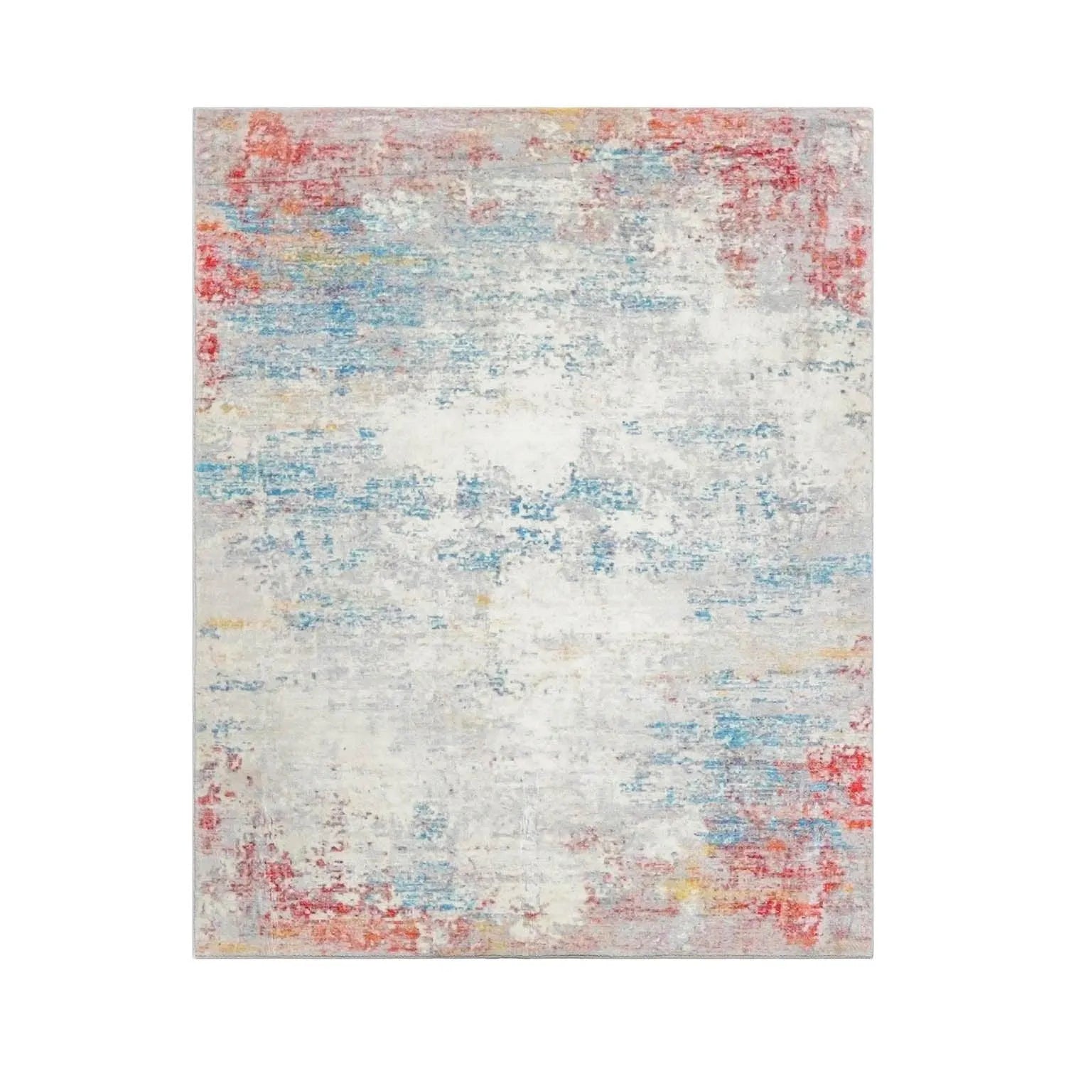 LoomBloom Multi Sizes Beige Machine Made Contemporary/ Abstract Abstract Flatweave Polyester Oriental Area Rug-1