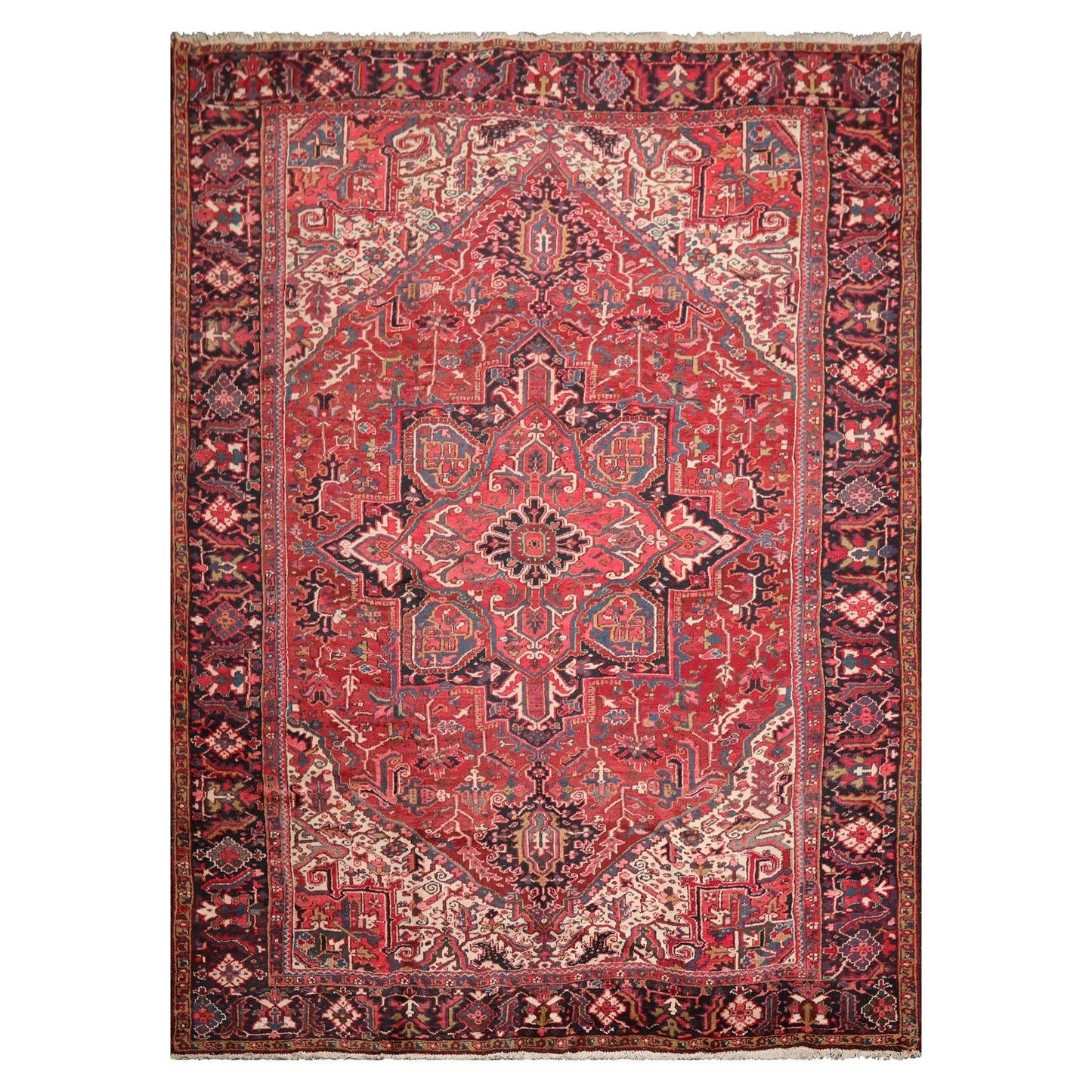 9'5'' x 13'3'' Hand Knotted 100% Wool Herizz Traditional Oriental Area Rug Rust-2