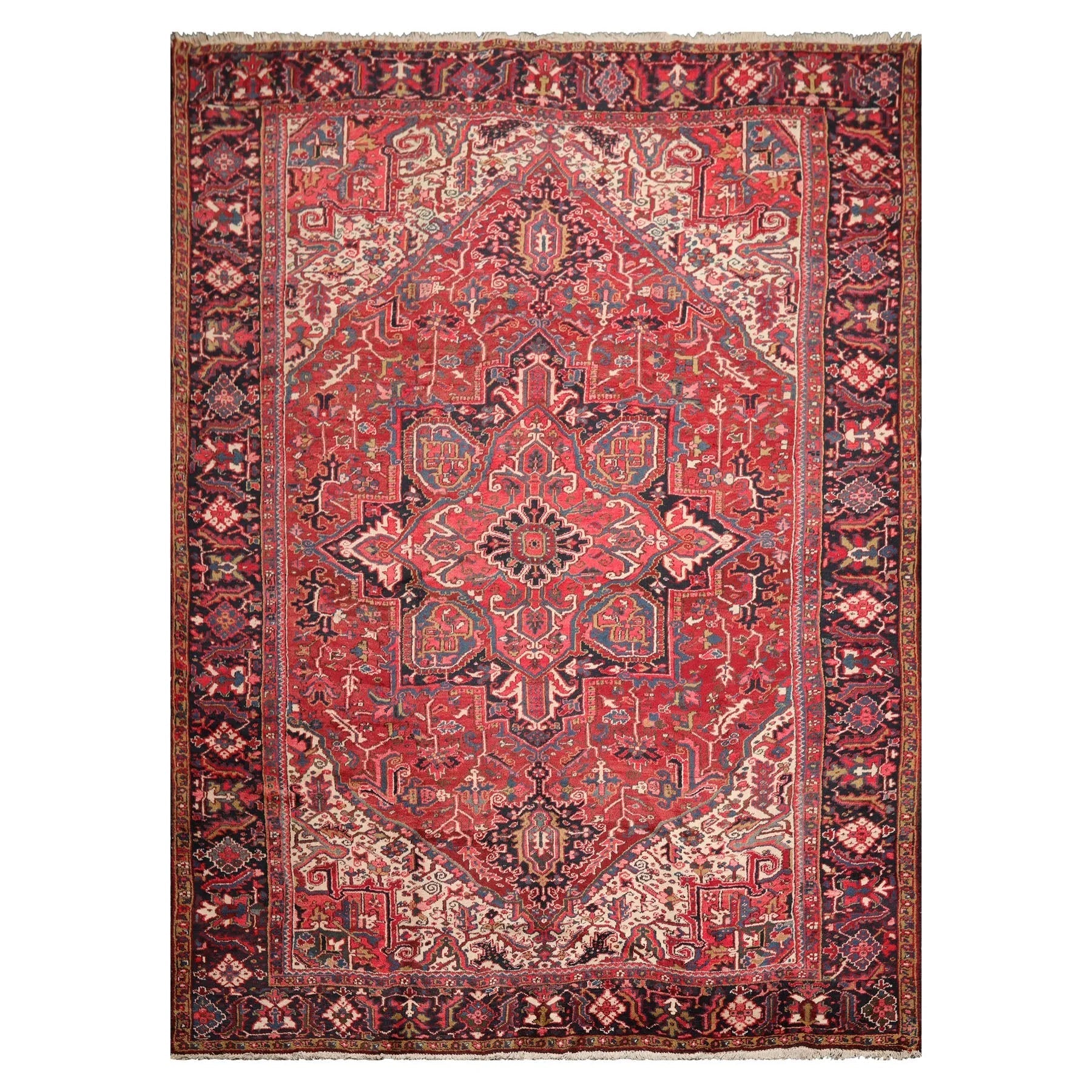 9'5'' x 13'3'' Hand Knotted 100% Wool Herizz Traditional Oriental Area Rug Rust-2