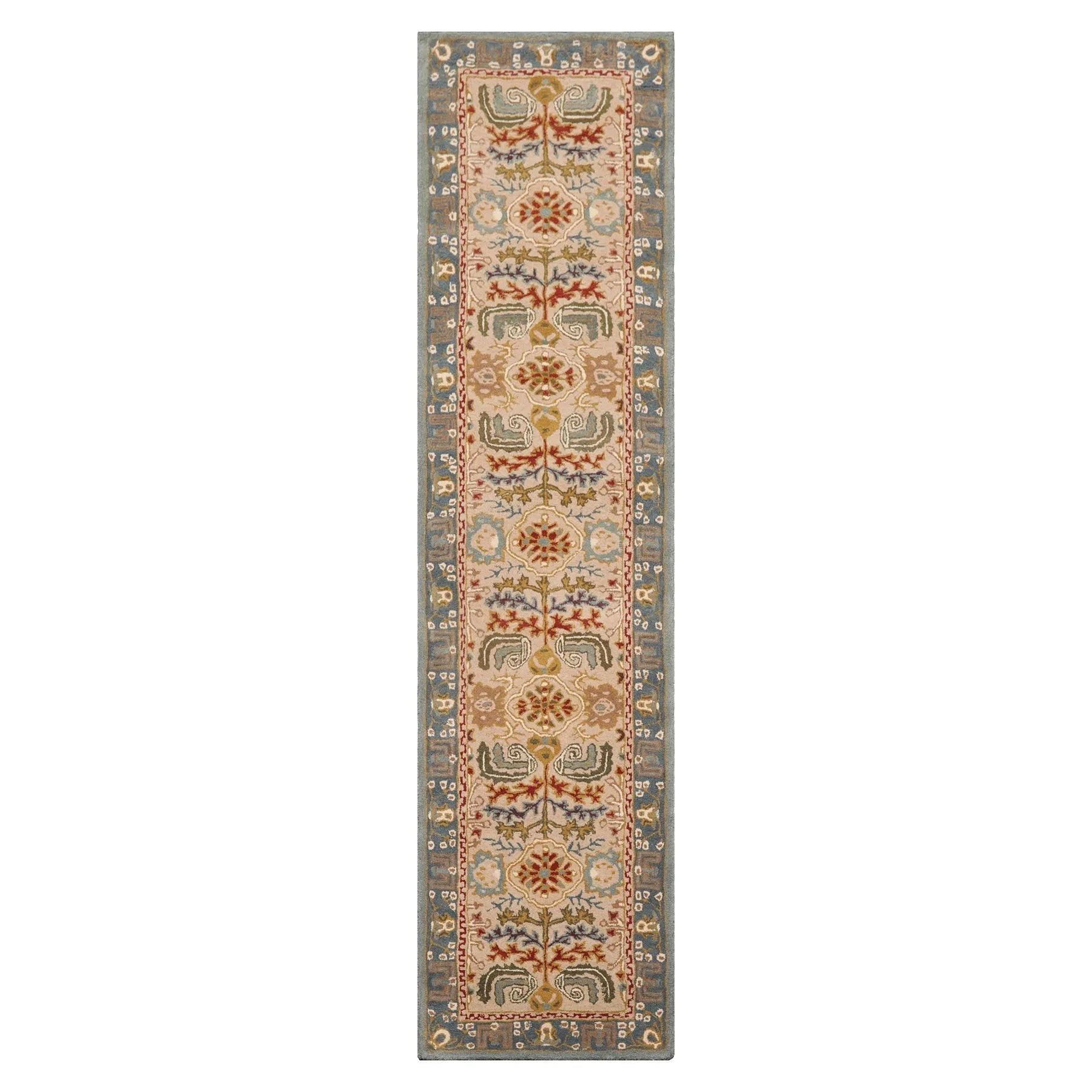 Multi Sizes Beige Handmade 100% Wool Arts & Craft Transitional Oriental Area Rug-5