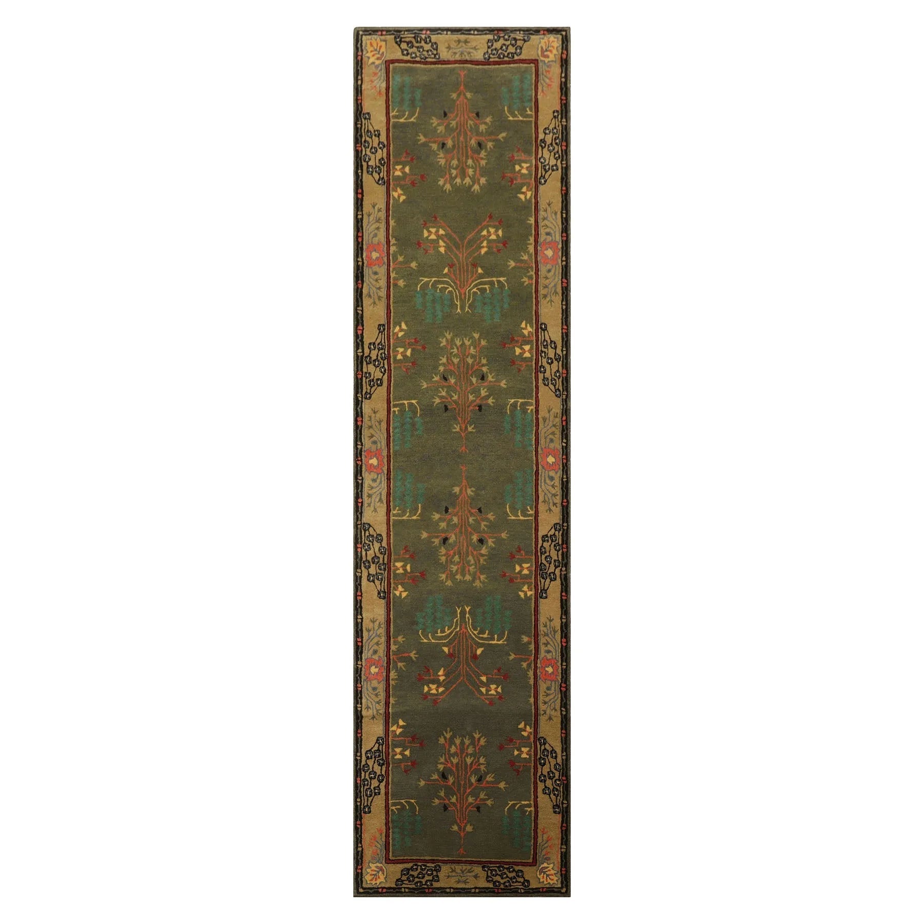 Multi Sizes Donegal Arts & Crafts Handmade 100% Wool Oriental Area Rug Gray/Green Color-6