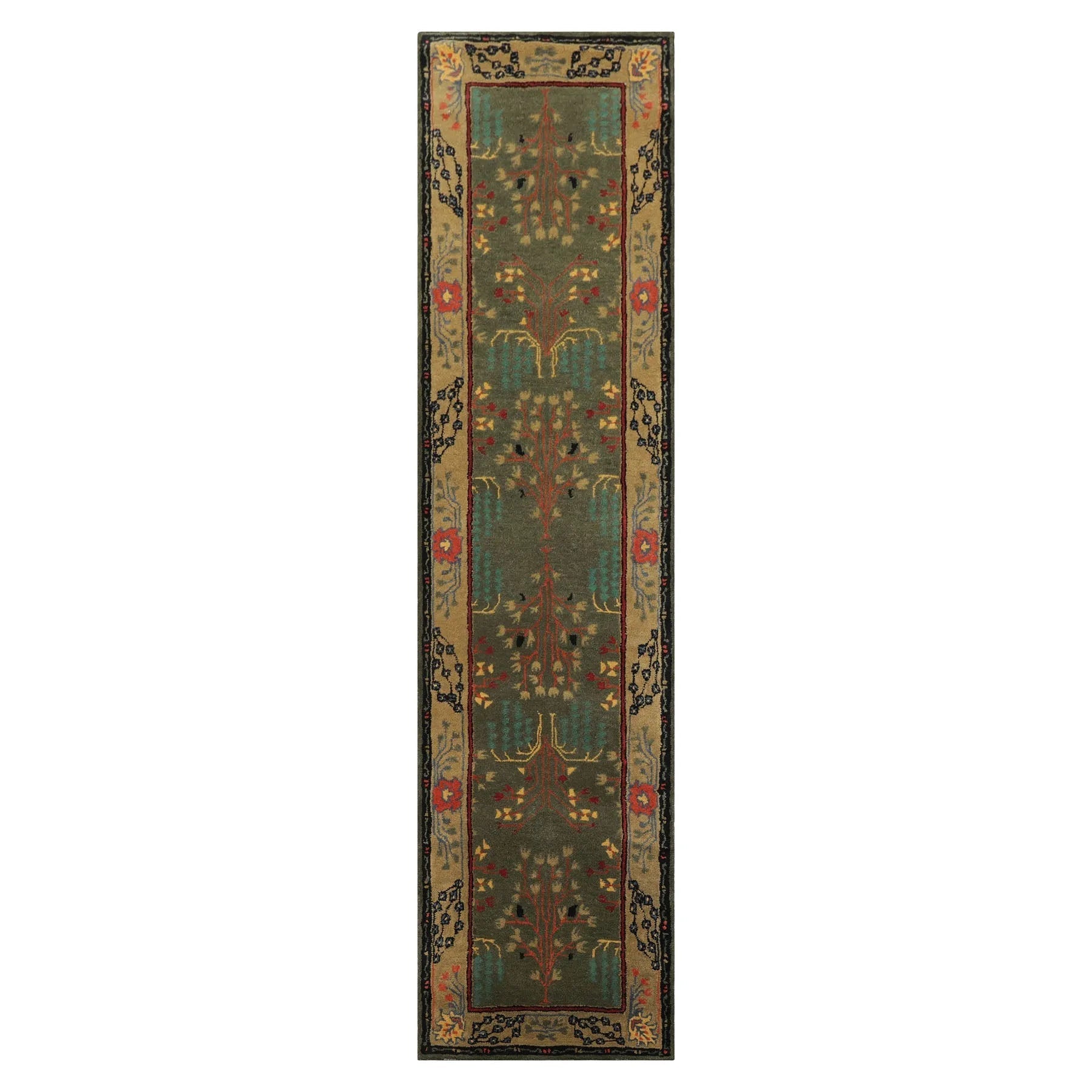 Multi Sizes Donegal Arts & Crafts Handmade 100% Wool Oriental Area Rug Gray/Green Color-5